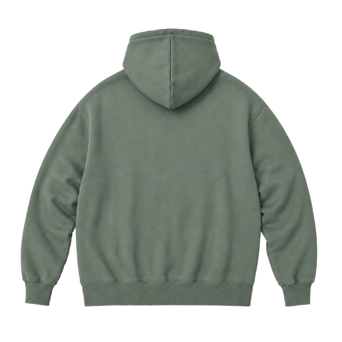 Hoodie FRAME coupe oversized, coloris sauge, vue de dos