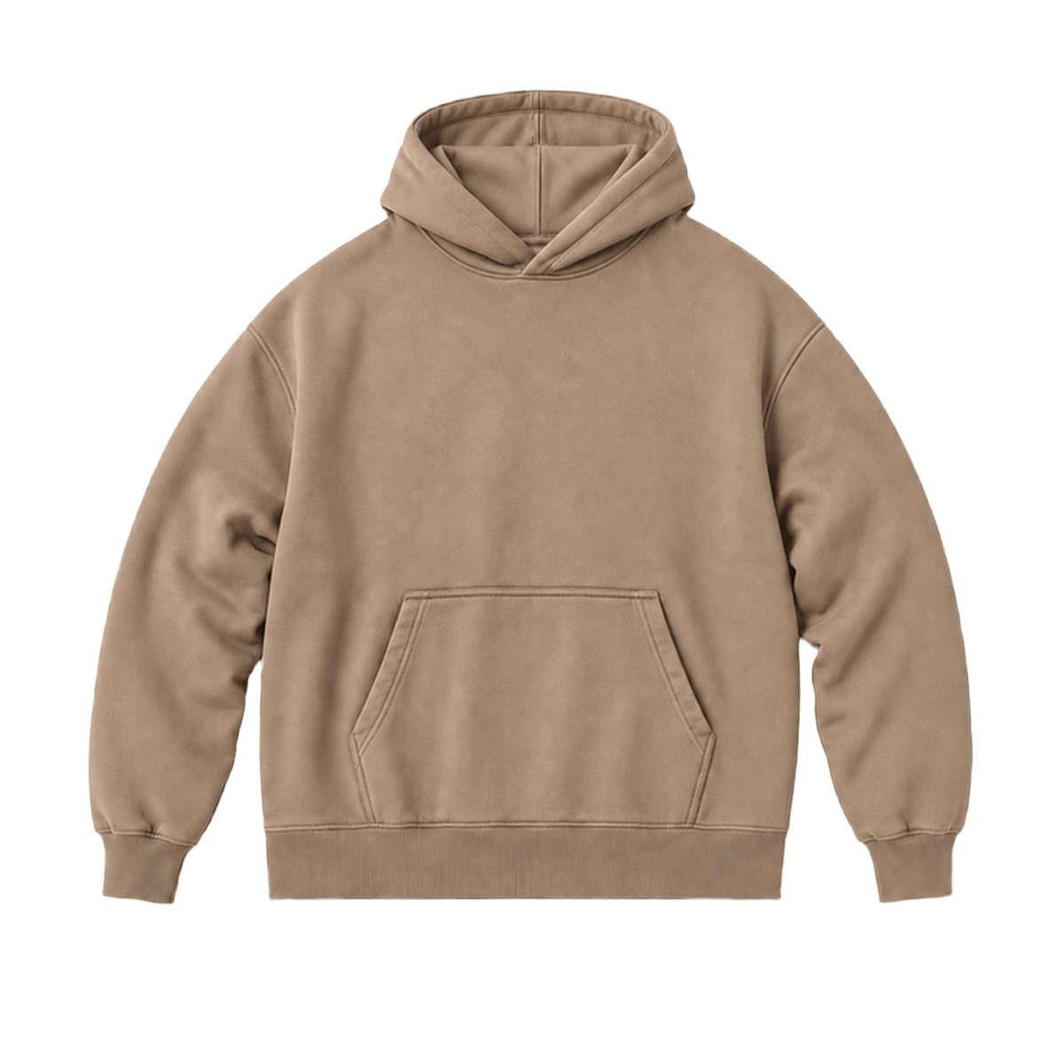 Hoodie FRAME coupe oversized, coloris taupe, vue de face
