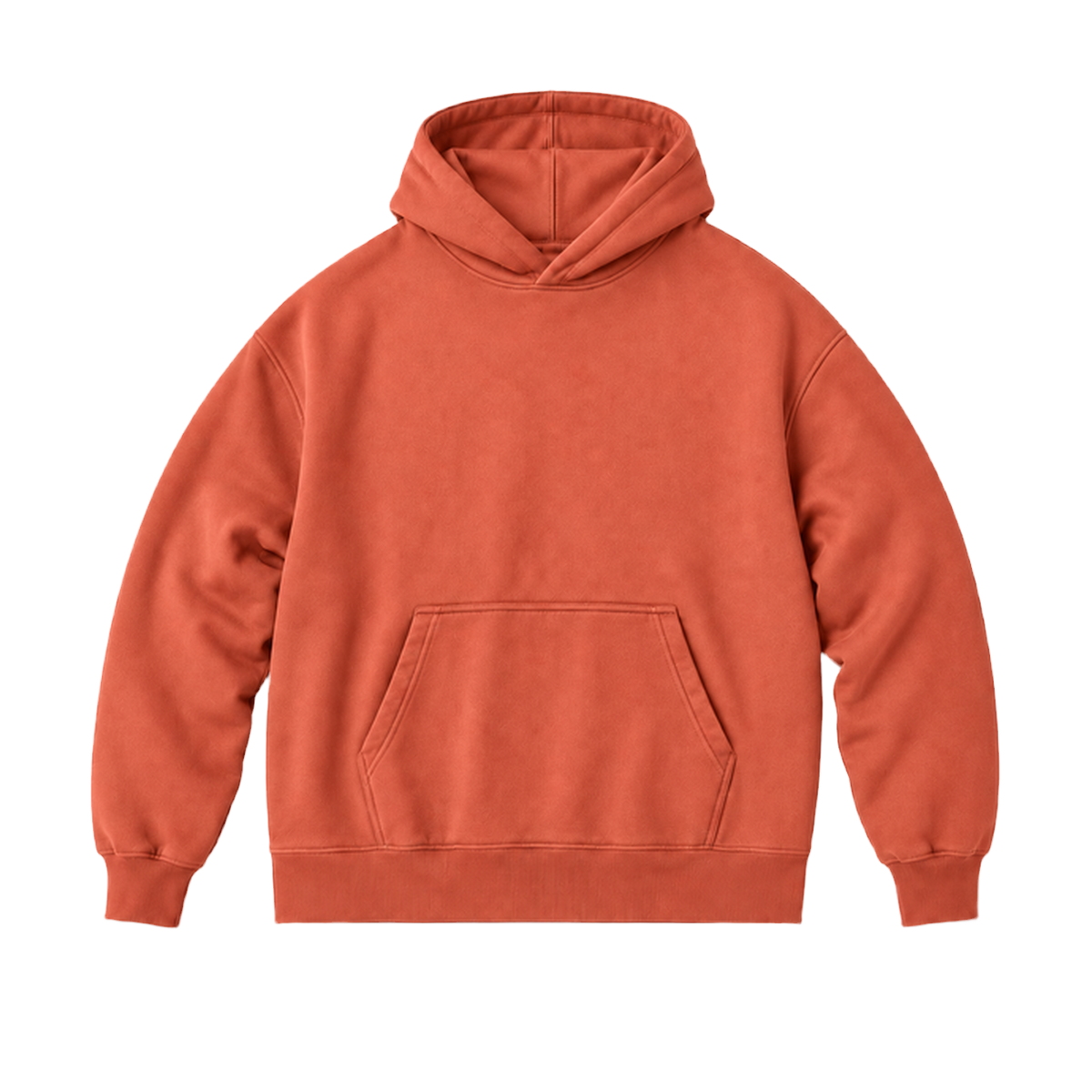 Hoodie FRAME coupe oversized, coloris terracotta, vue de face