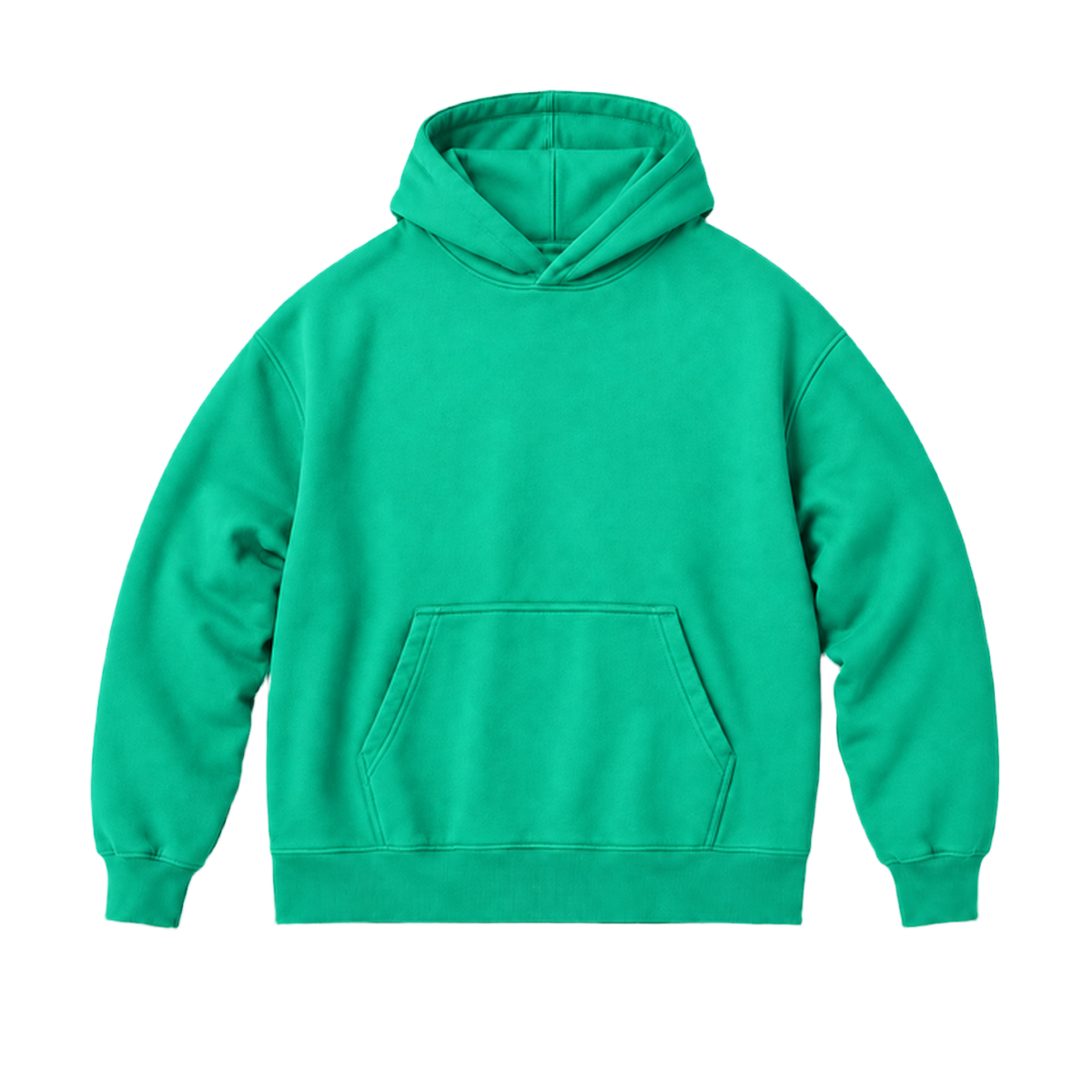 Hoodie FRAME coupe oversized, coloris vert, vue de face