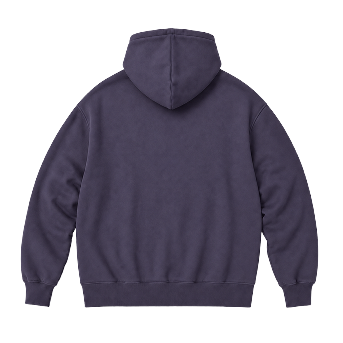 Hoodie FRAME coupe oversized, coloris violet fonce, vue de dos