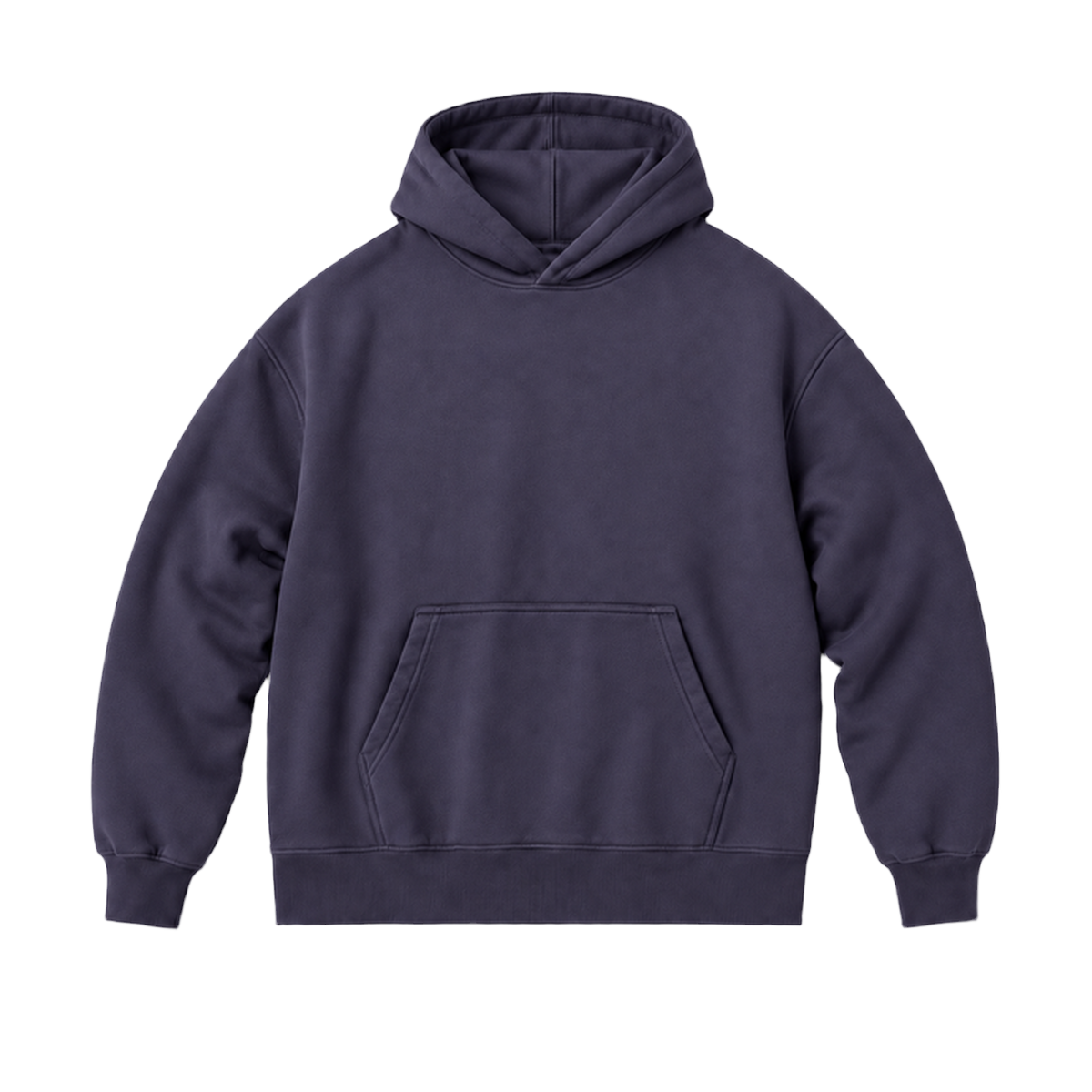 Hoodie FRAME coupe oversized, coloris violet fonce, vue de face