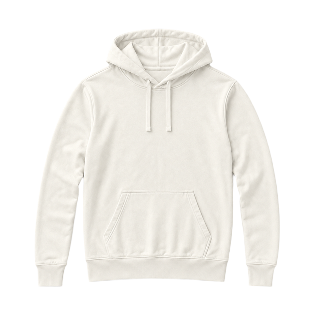 Hoodie SHAPE coupe regular, coloris blanc casse, vue de face