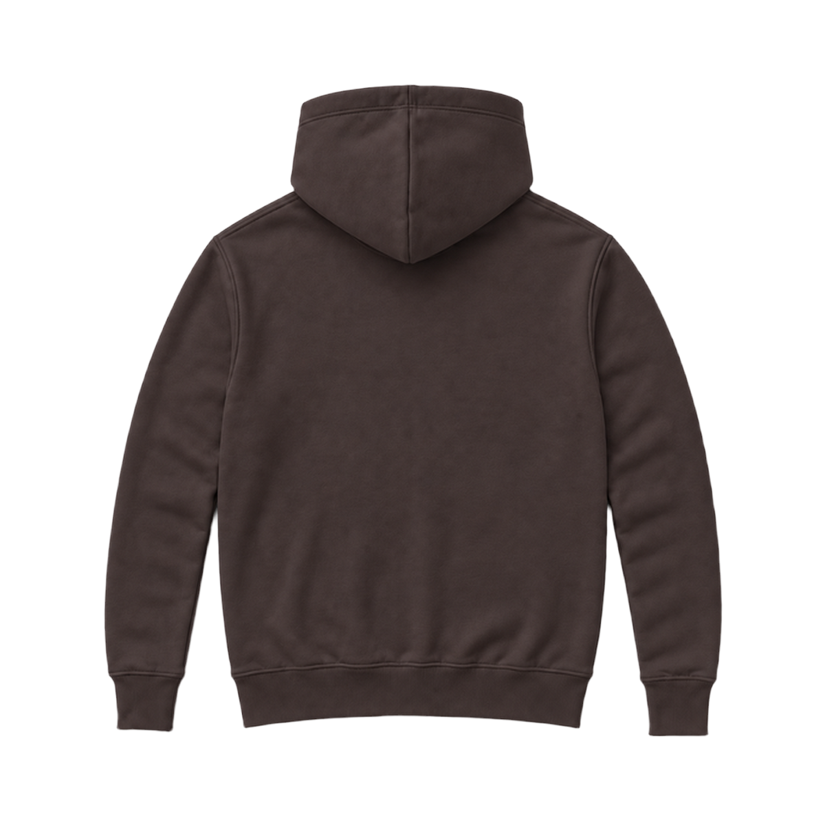 Hoodie SHAPE coupe regular, coloris marron fonce, vue de dos