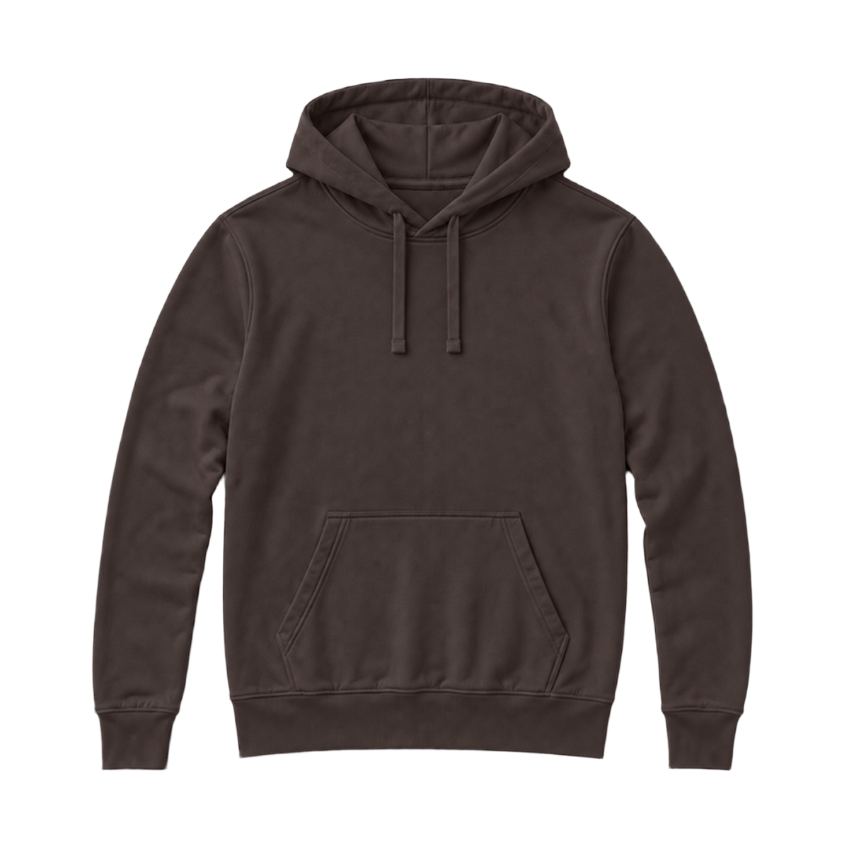 Hoodie SHAPE coupe regular, coloris marron fonce, vue de face
