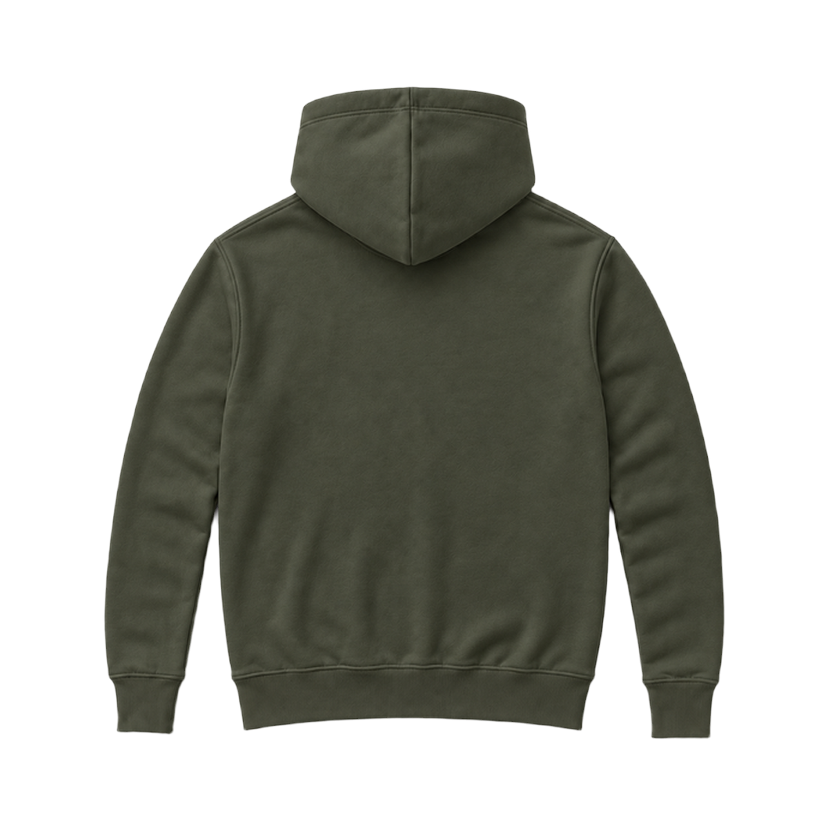 Hoodie SHAPE coupe regular, coloris olive fonce, vue de dos