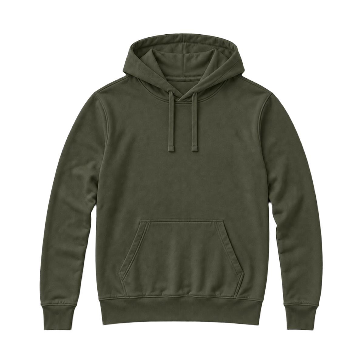 Hoodie SHAPE coupe regular, coloris olive fonce, vue de face