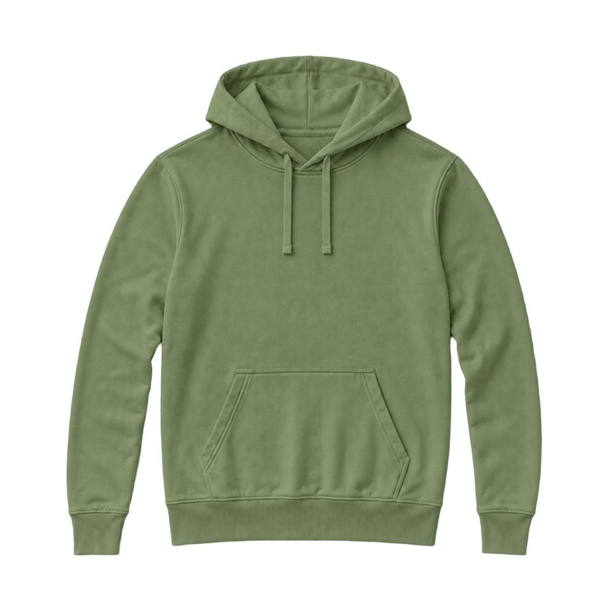 Hoodie SHAPE coupe regular, coloris olive, vue de face
