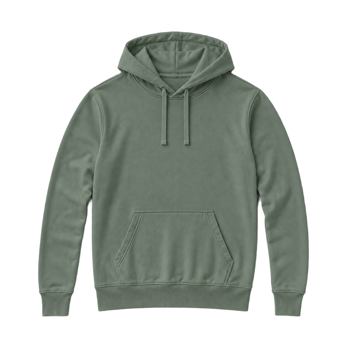 Hoodie SHAPE coupe regular, coloris sauge, vue de face