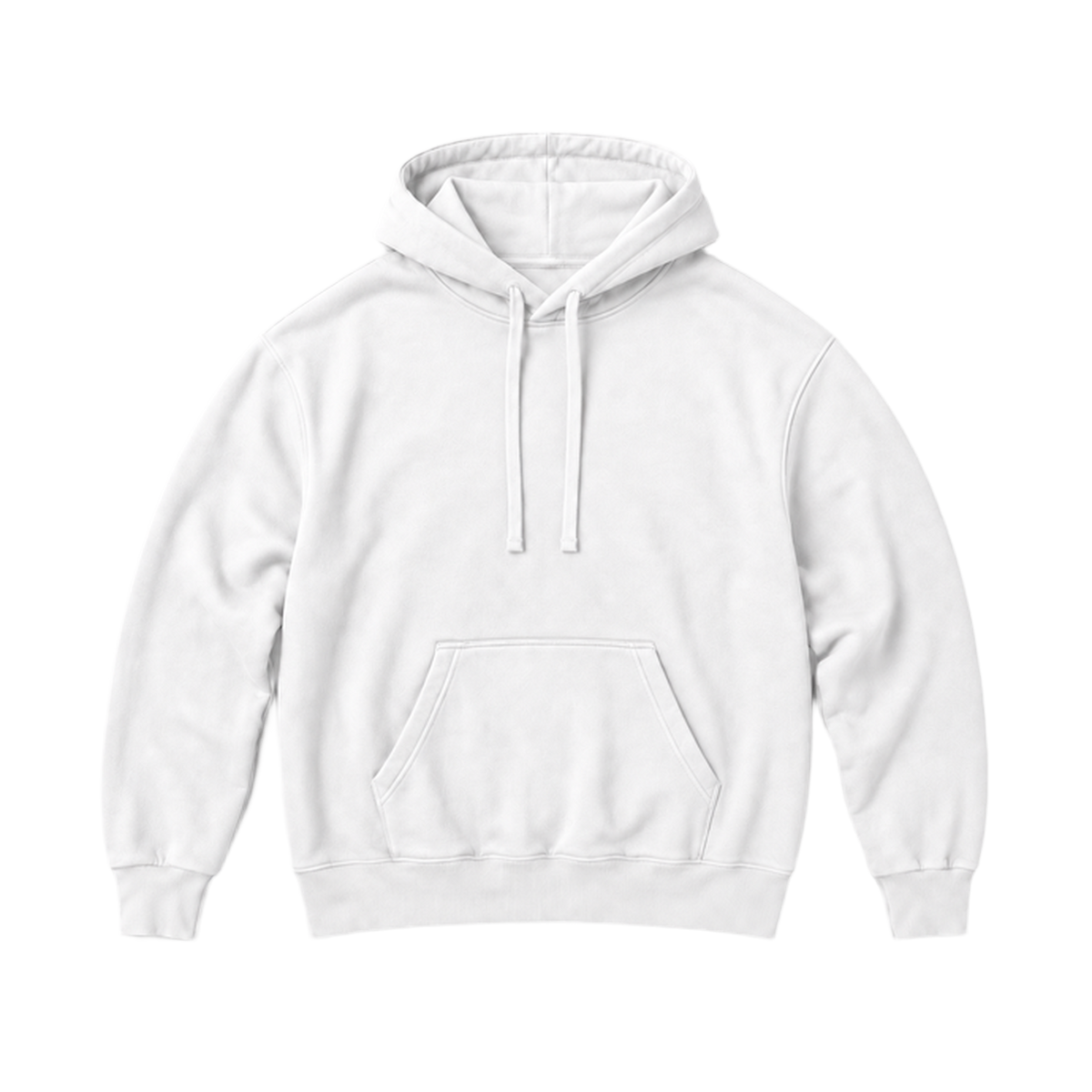 Hoodie BALANCE coupe relaxed, coloris blanc, vue de face