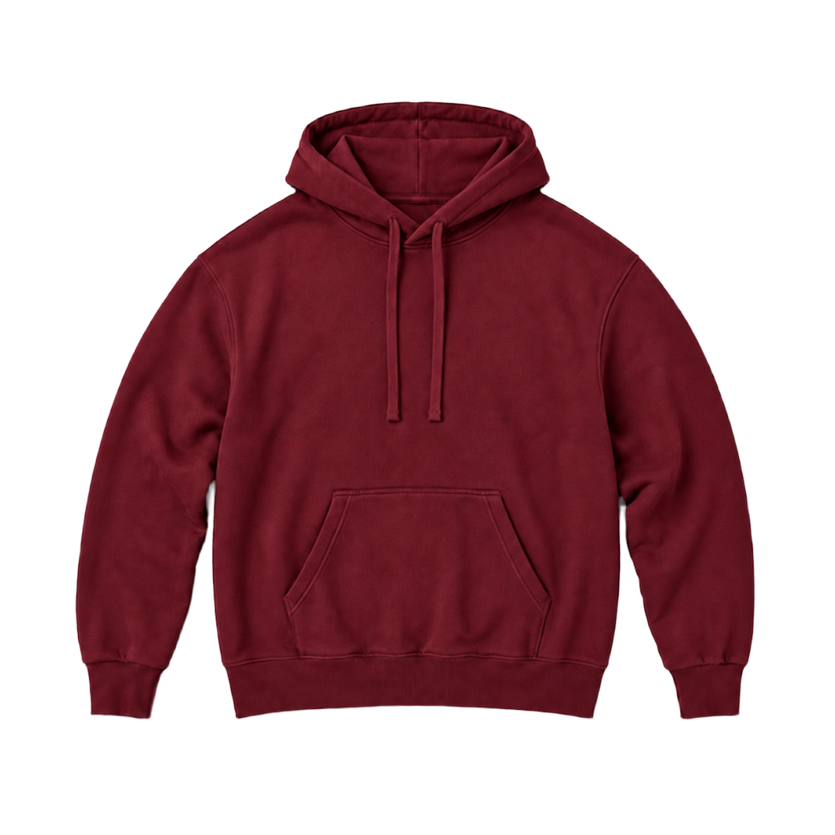 Hoodie BALANCE coupe relaxed, coloris bordeaux, vue de face