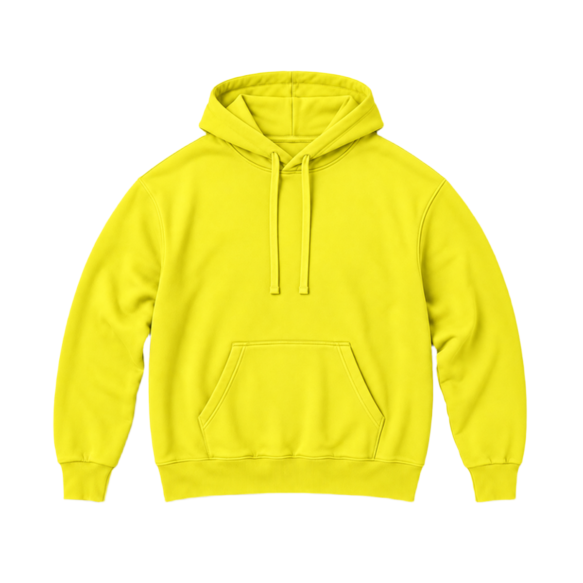 Hoodie BALANCE coupe relaxed, coloris jaune, vue de face