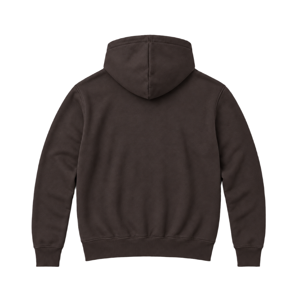 Hoodie BALANCE coupe relaxed, coloris marron fonce, vue de dos