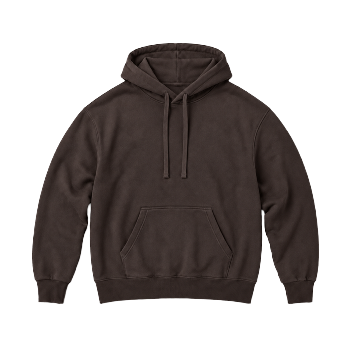 Hoodie BALANCE coupe relaxed, coloris marron fonce, vue de face