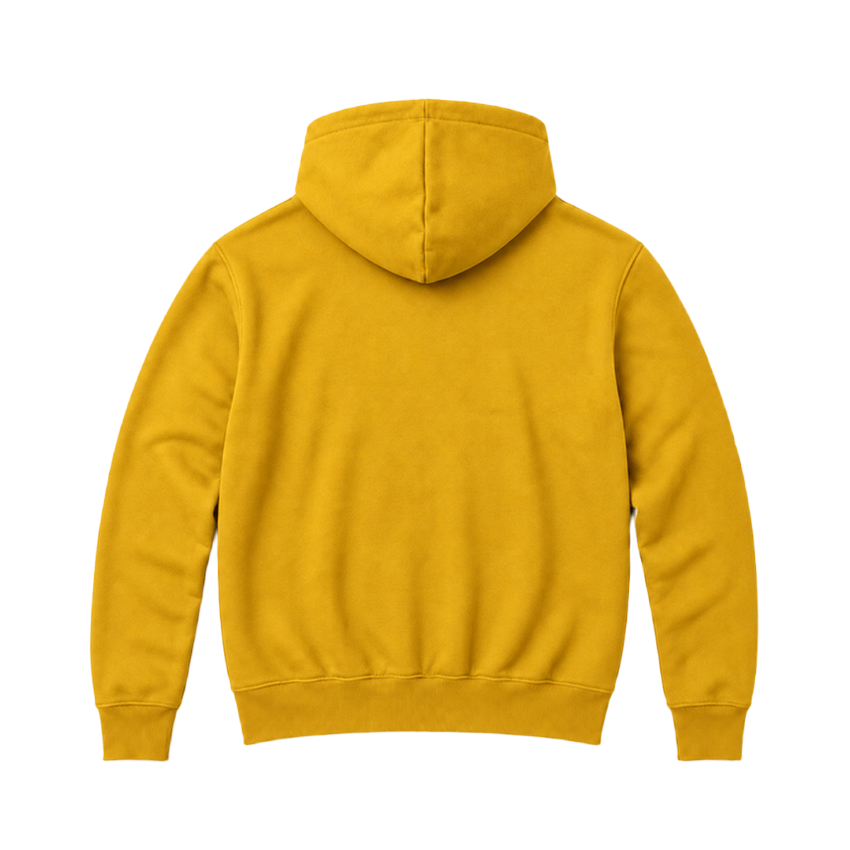 Hoodie BALANCE coupe relaxed, coloris moutarde, vue de dos