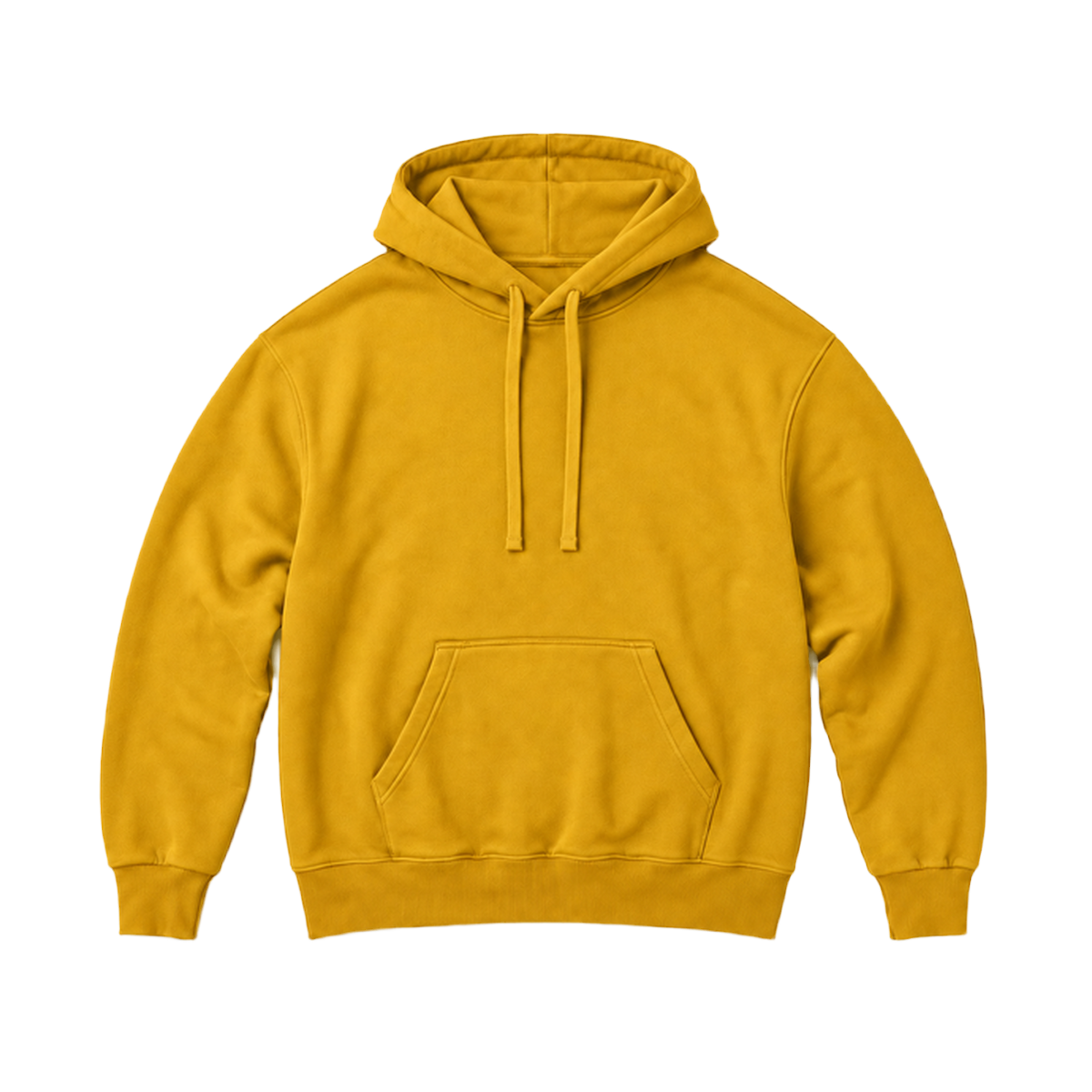 Hoodie BALANCE coupe relaxed, coloris moutarde, vue de face
