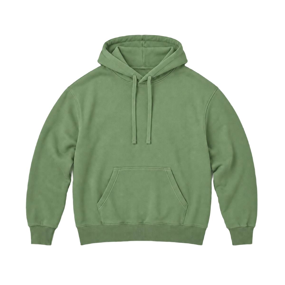 Hoodie BALANCE coupe relaxed, coloris olive, vue de face