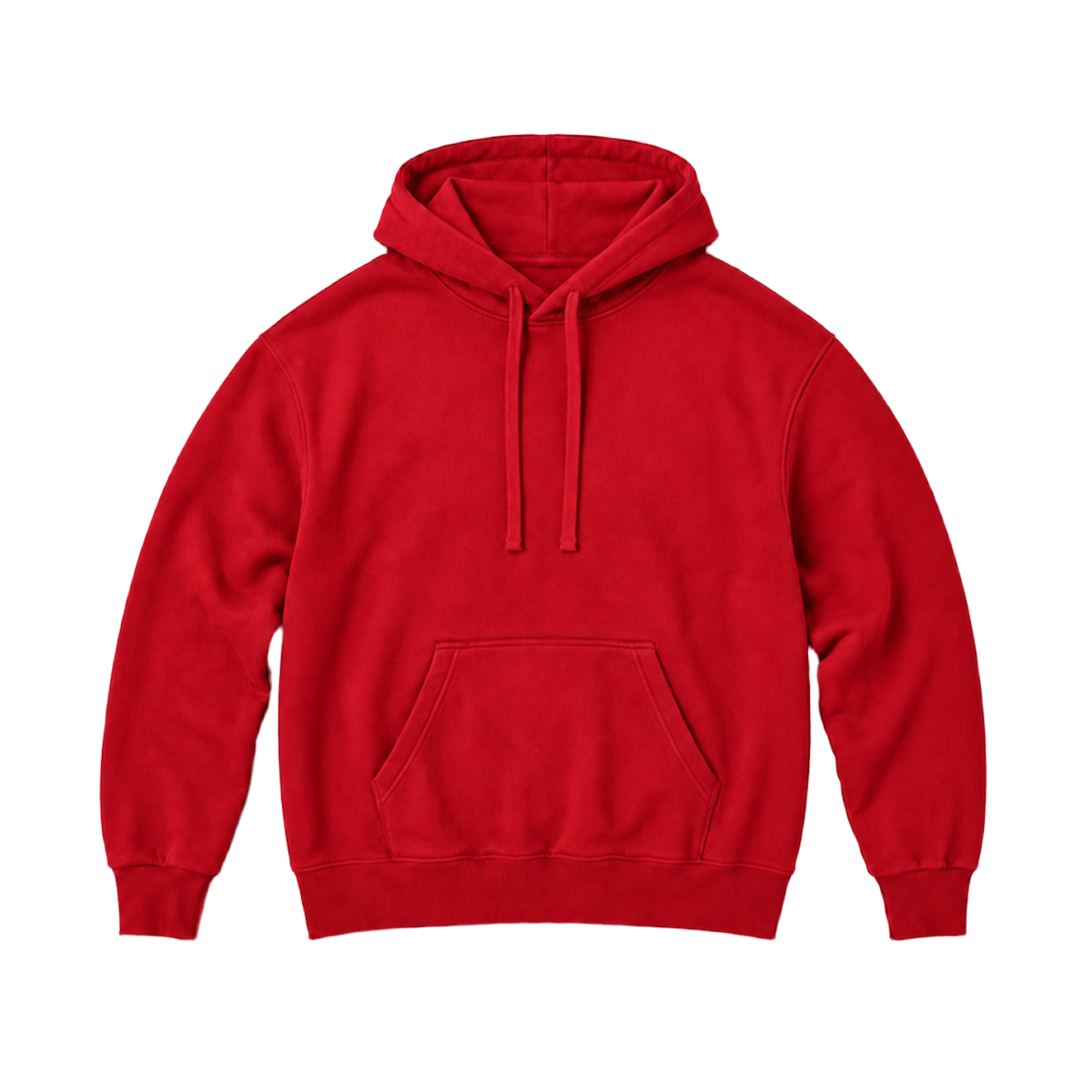 Hoodie BALANCE coupe relaxed, coloris rouge, vue de face