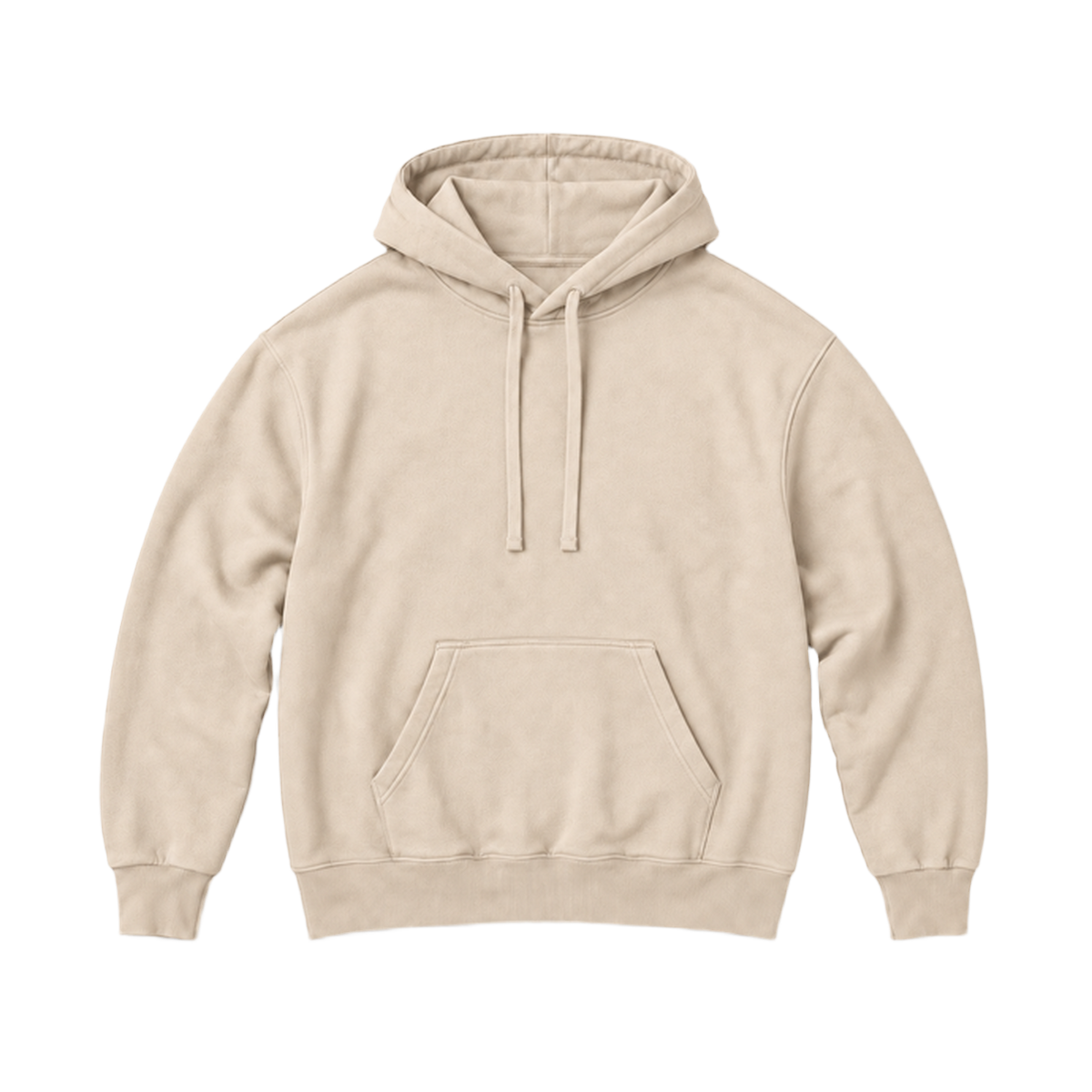 Hoodie BALANCE coupe relaxed, coloris sable, vue de face