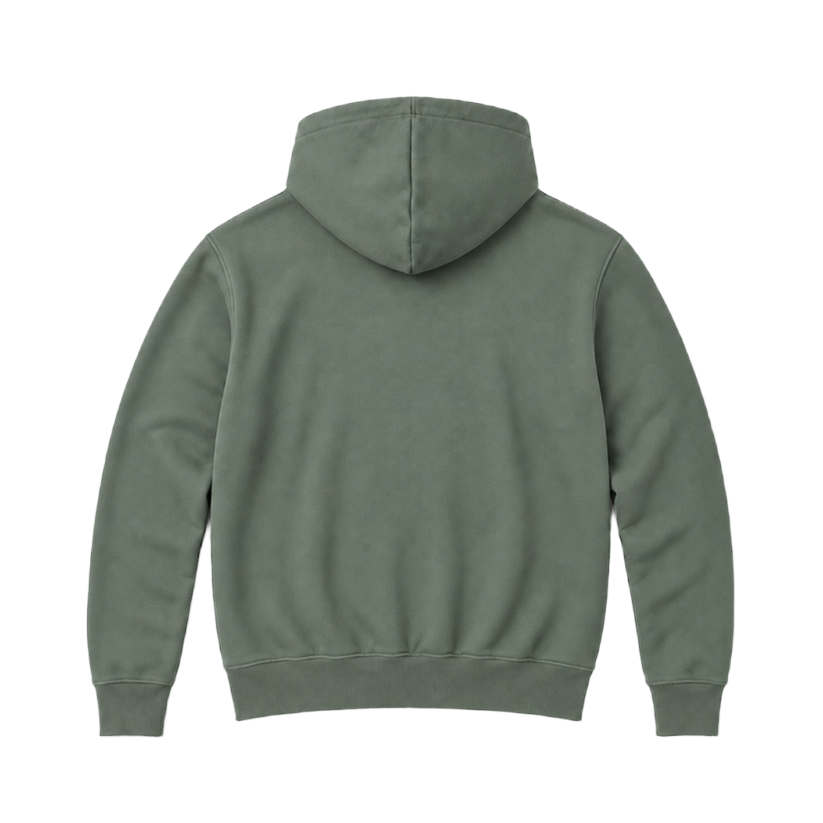 Hoodie BALANCE coupe relaxed, coloris sauge, vue de dos