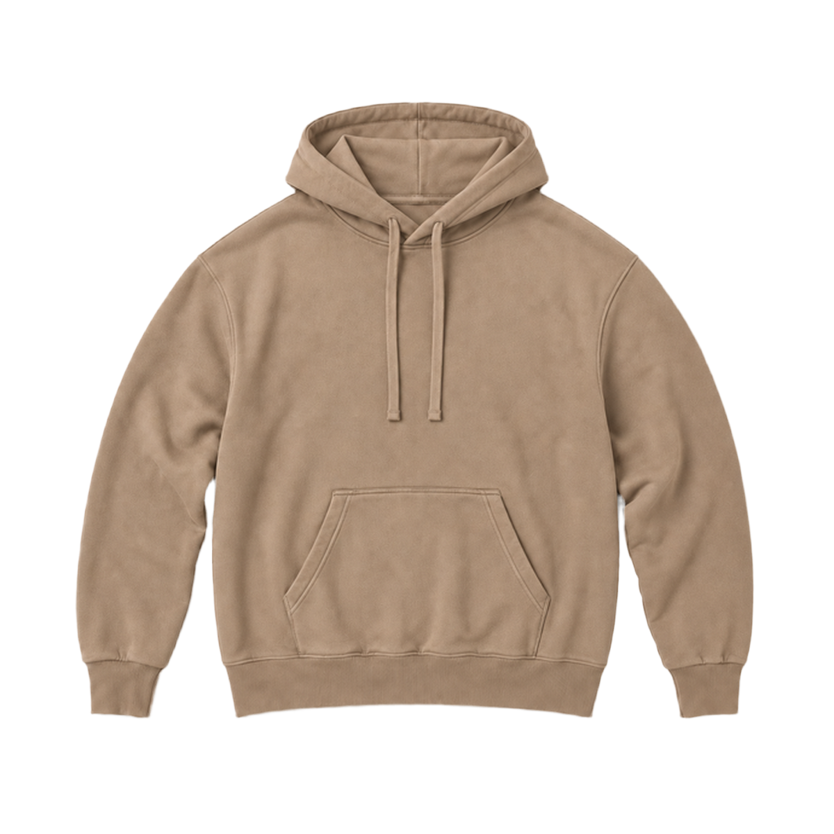 Hoodie BALANCE coupe relaxed, coloris taupe, vue de face
