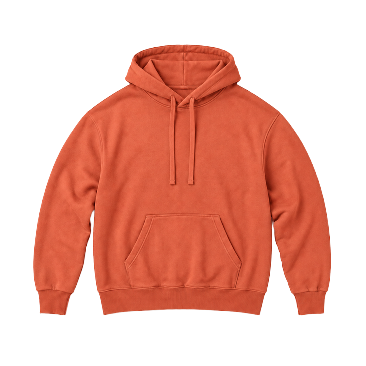 Hoodie BALANCE coupe relaxed, coloris terracotta, vue de face