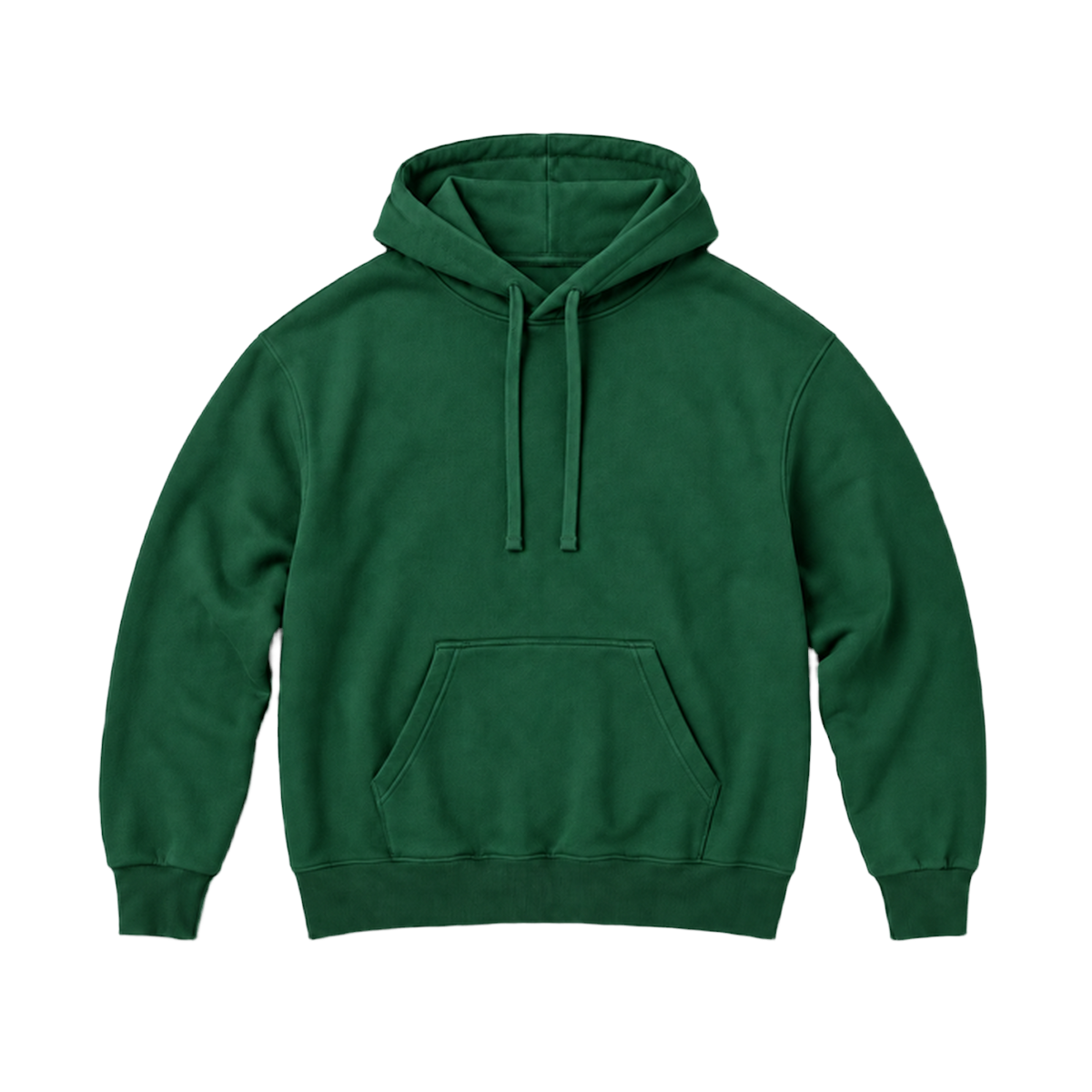Hoodie BALANCE coupe relaxed, coloris vert fonce, vue de face