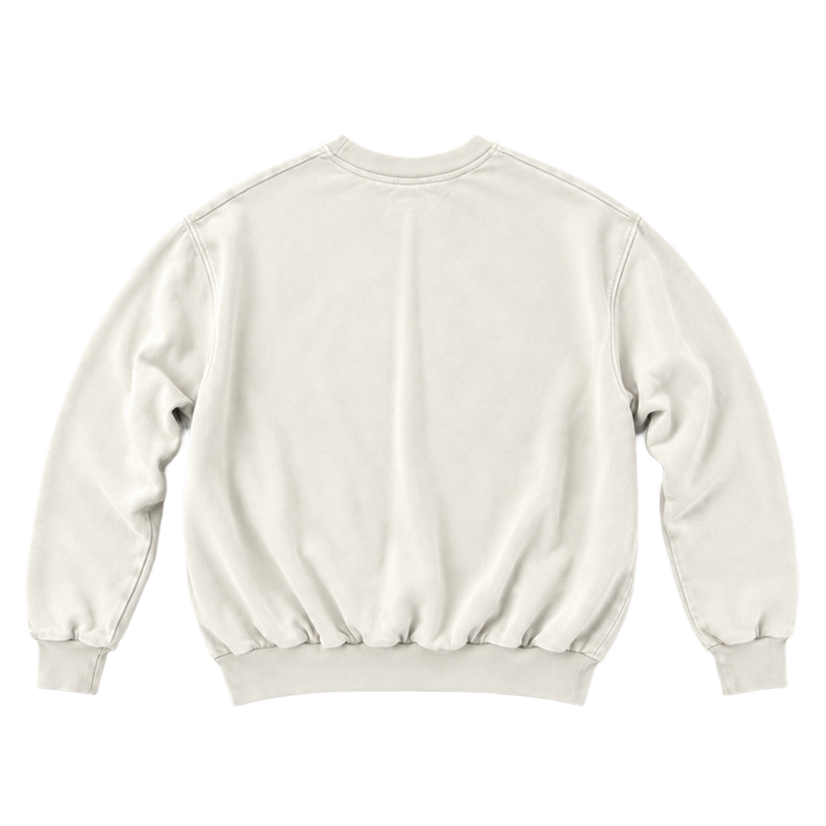 Sweat CURVE coupe balloon, coloris blanc casse, vue de dos