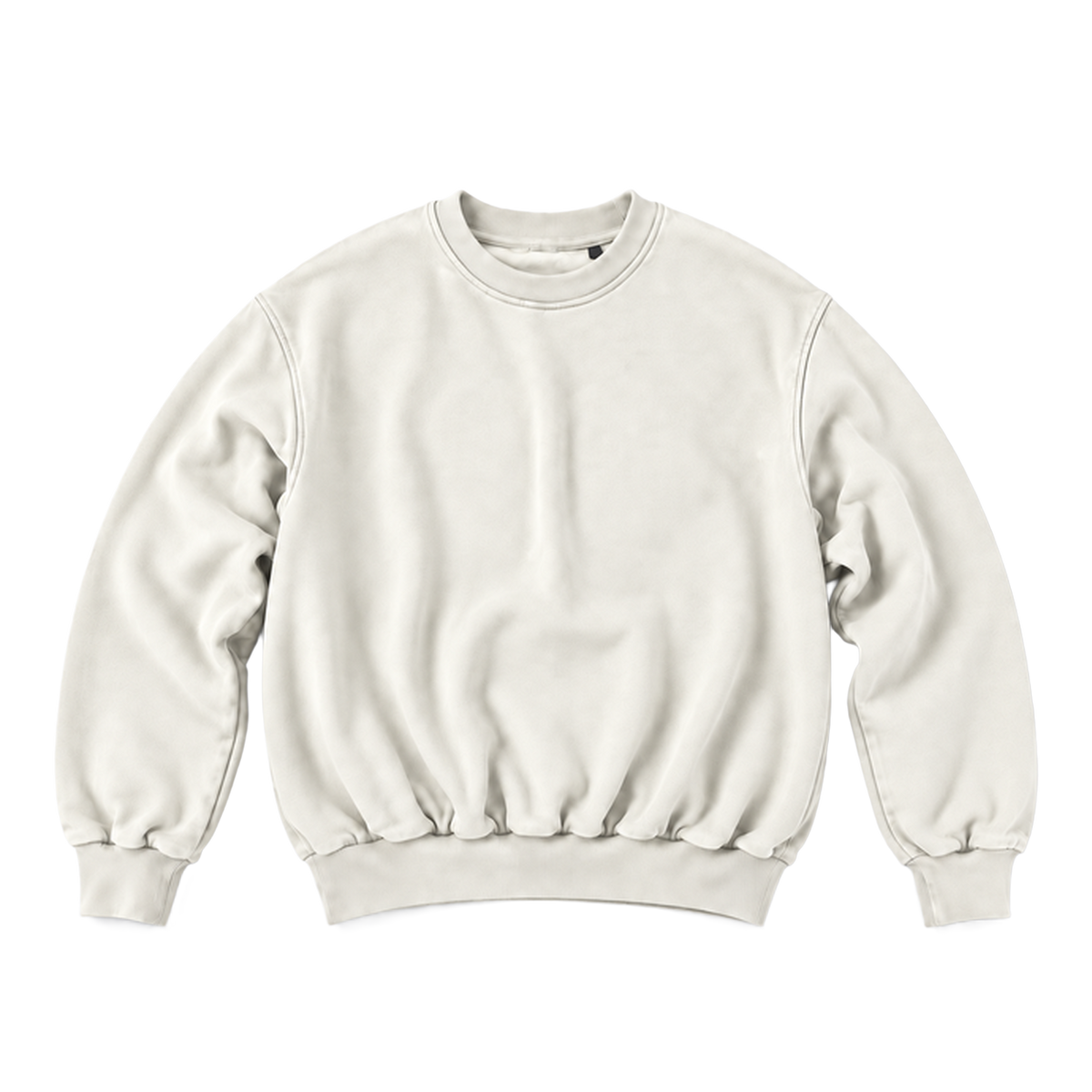 Sweat CURVE coupe balloon, coloris blanc casse, vue de face