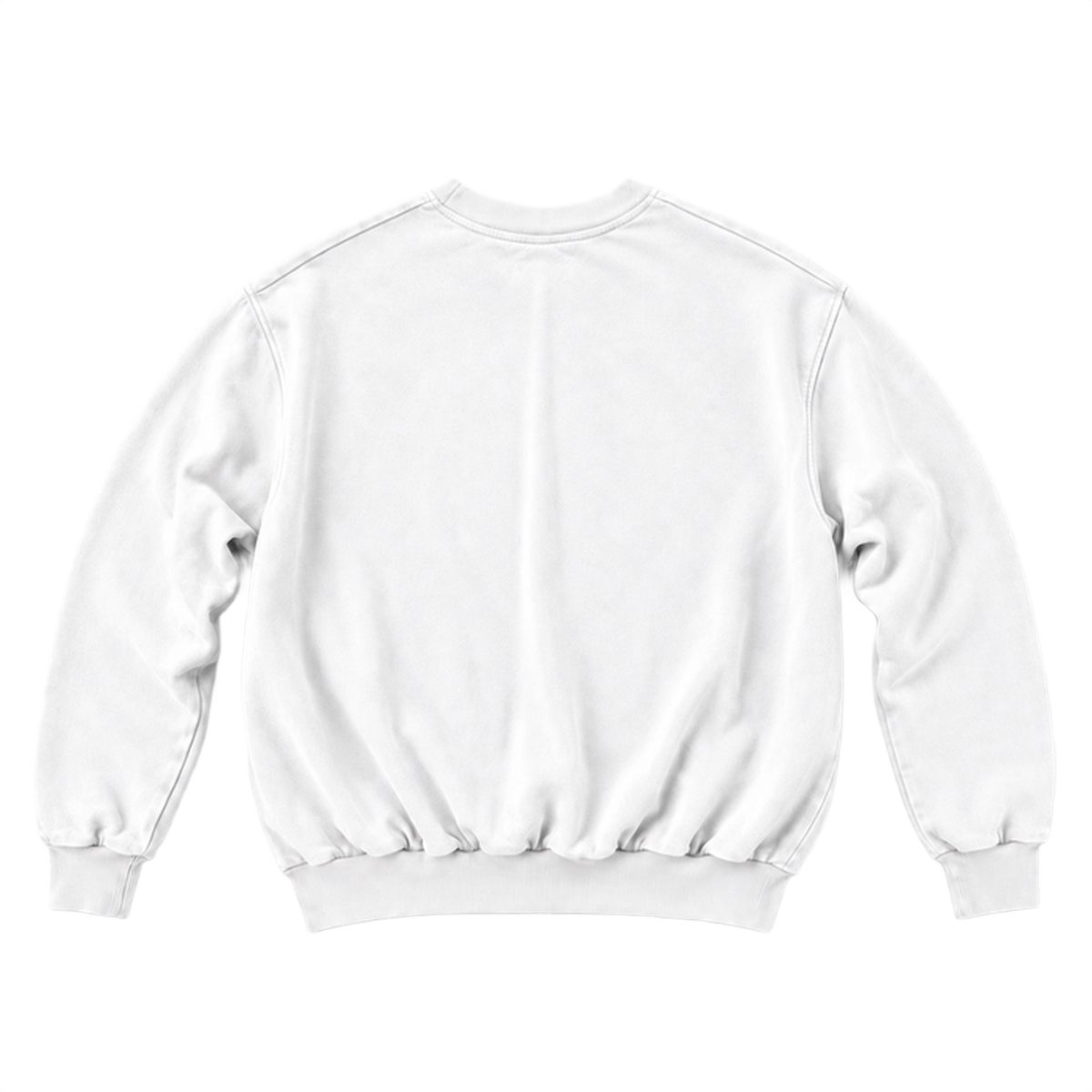 Sweat CURVE coupe balloon, coloris blanc, vue de dos