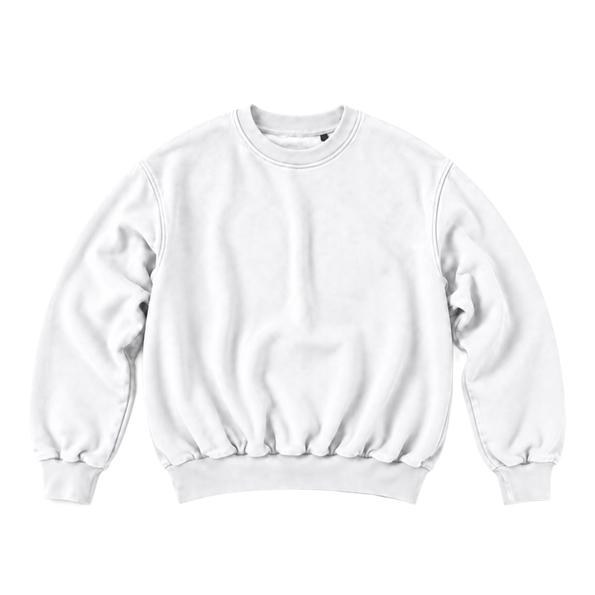 Sweat CURVE coupe balloon, coloris blanc, vue de face