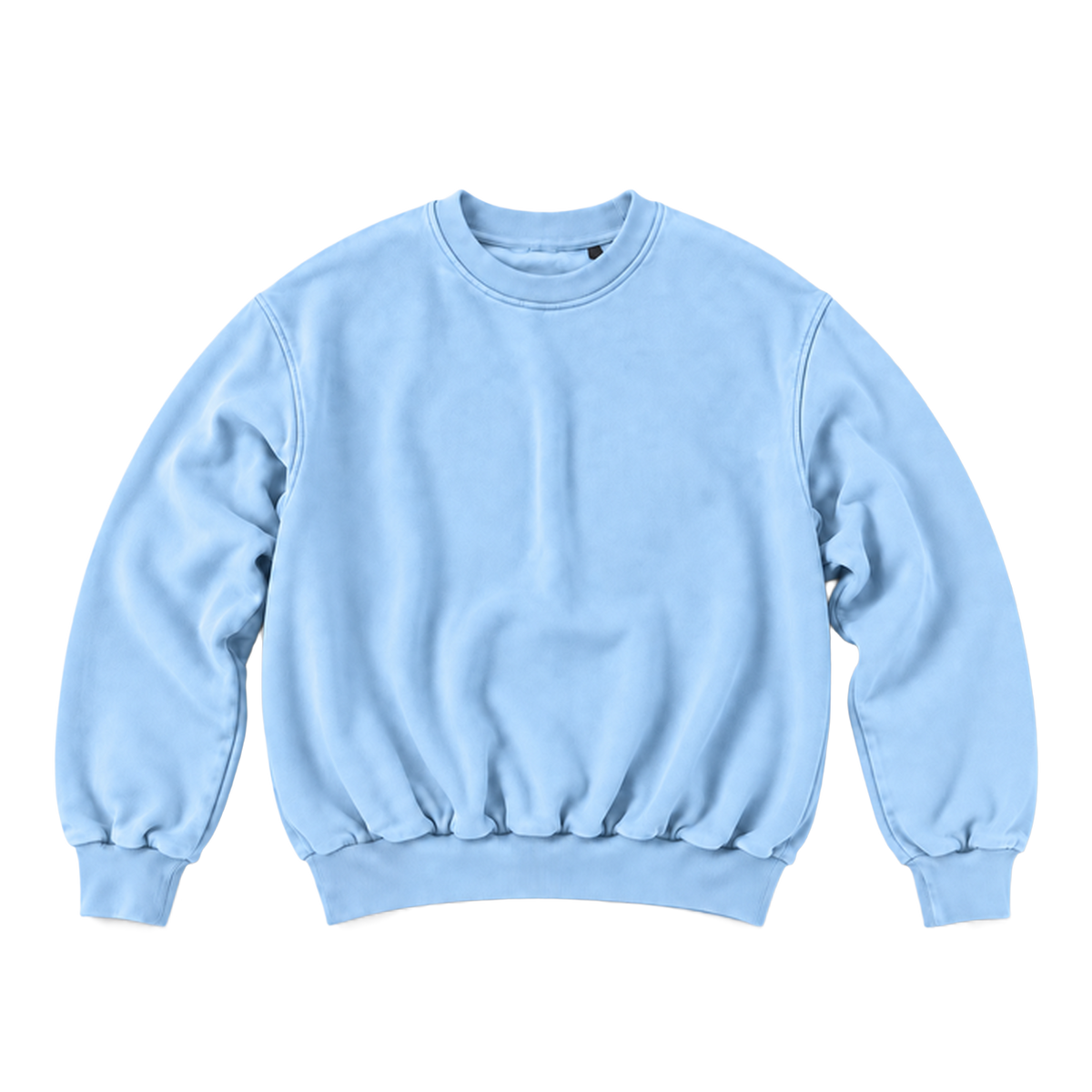Sweat CURVE coupe balloon, coloris bleu clair, vue de face