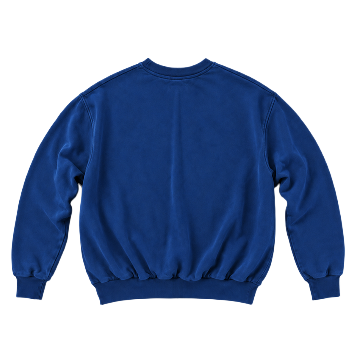 Sweat CURVE coupe balloon, coloris bleu marine, vue de dos