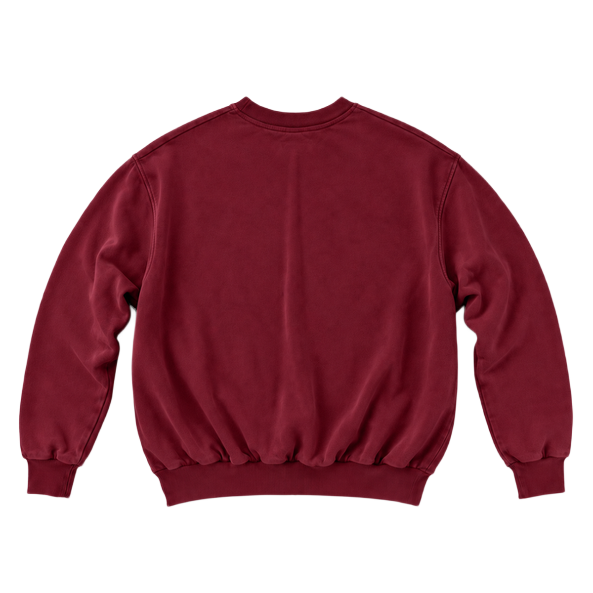 Sweat CURVE coupe balloon, coloris bordeaux, vue de dos