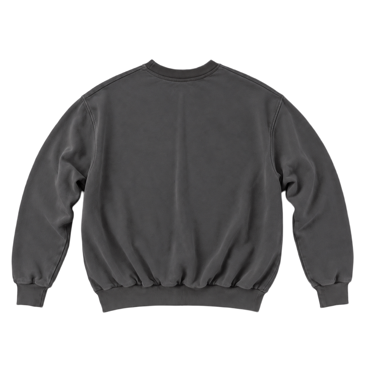 Sweat CURVE coupe balloon, coloris gris profond, vue de dos