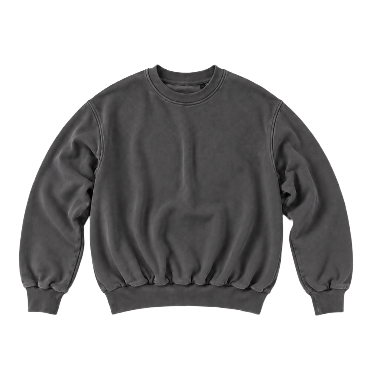 Sweat CURVE coupe balloon, coloris gris profond, vue de face