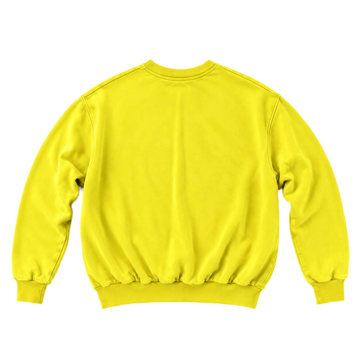 Sweat CURVE coupe balloon, coloris jaune, vue de dos