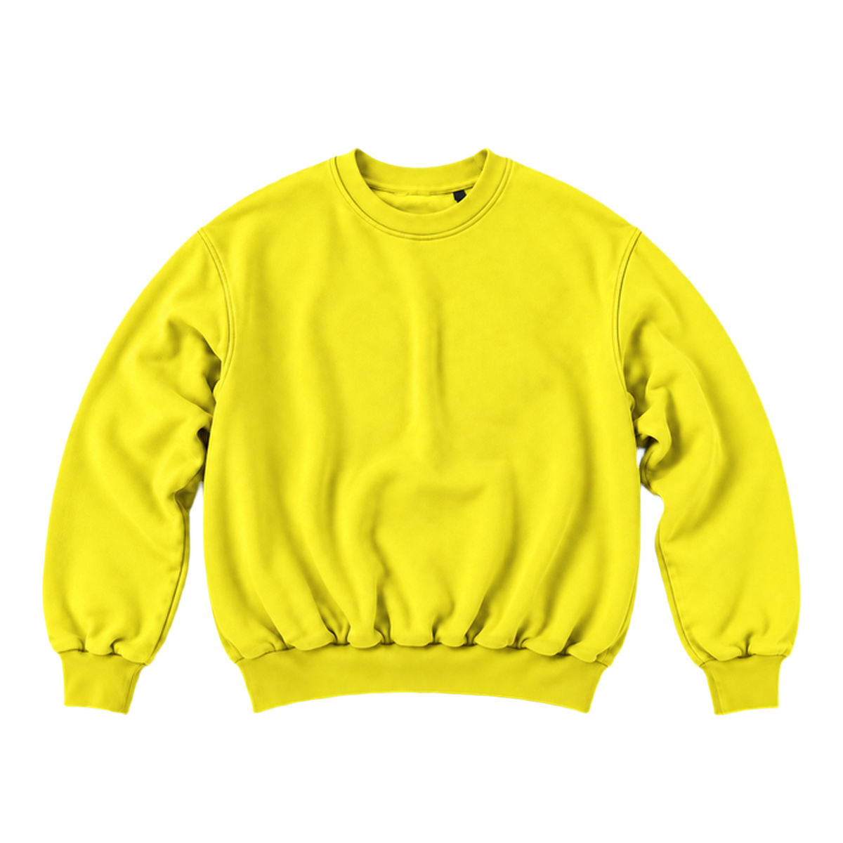 Sweat CURVE coupe balloon, coloris jaune, vue de face