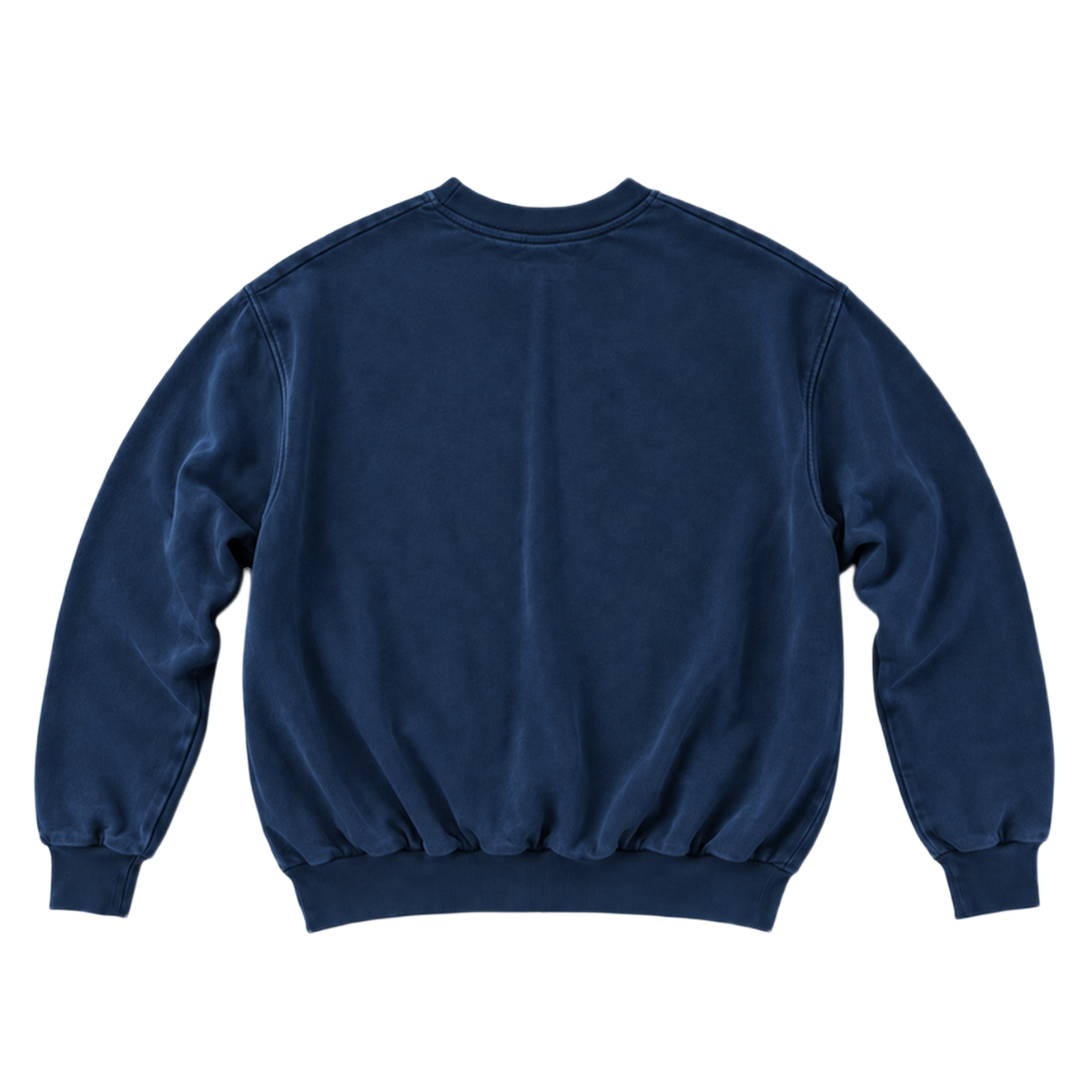 Sweat CURVE coupe balloon, coloris marine fonce, vue de dos