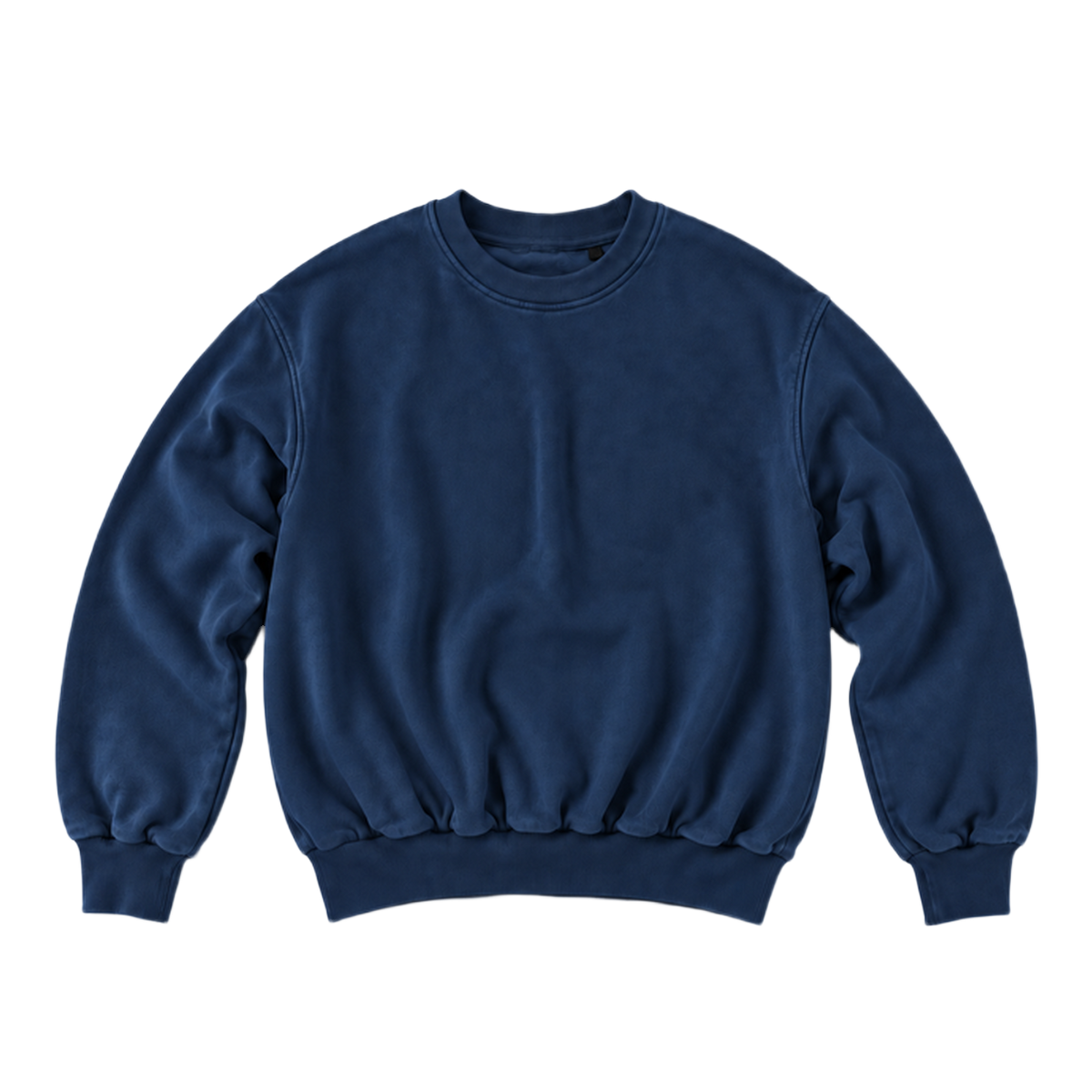 Sweat CURVE coupe balloon, coloris marine fonce, vue de face