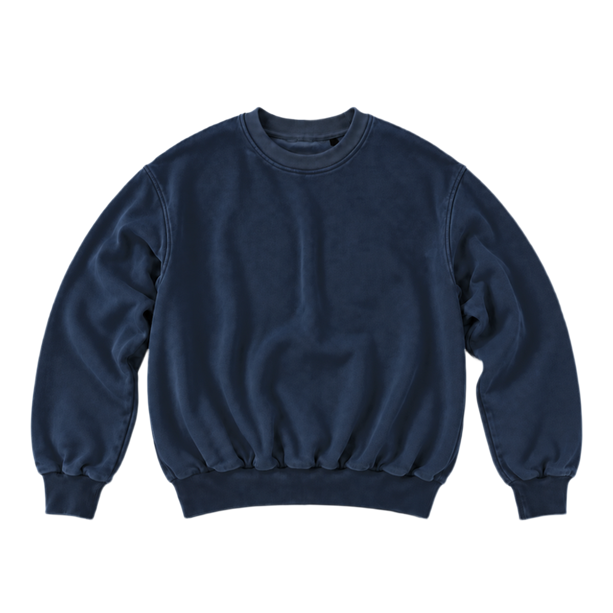 Sweat CURVE coupe balloon, coloris marine profond, vue de face