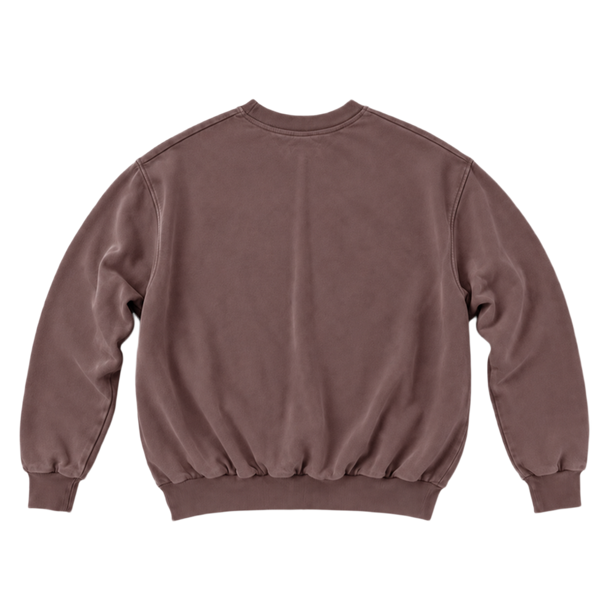 Sweat CURVE coupe balloon, coloris marron, vue de dos