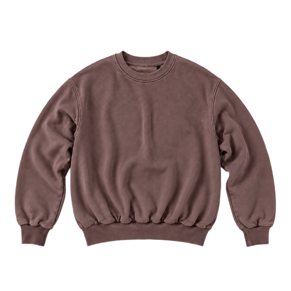 Sweat CURVE coupe balloon, coloris marron, vue de face