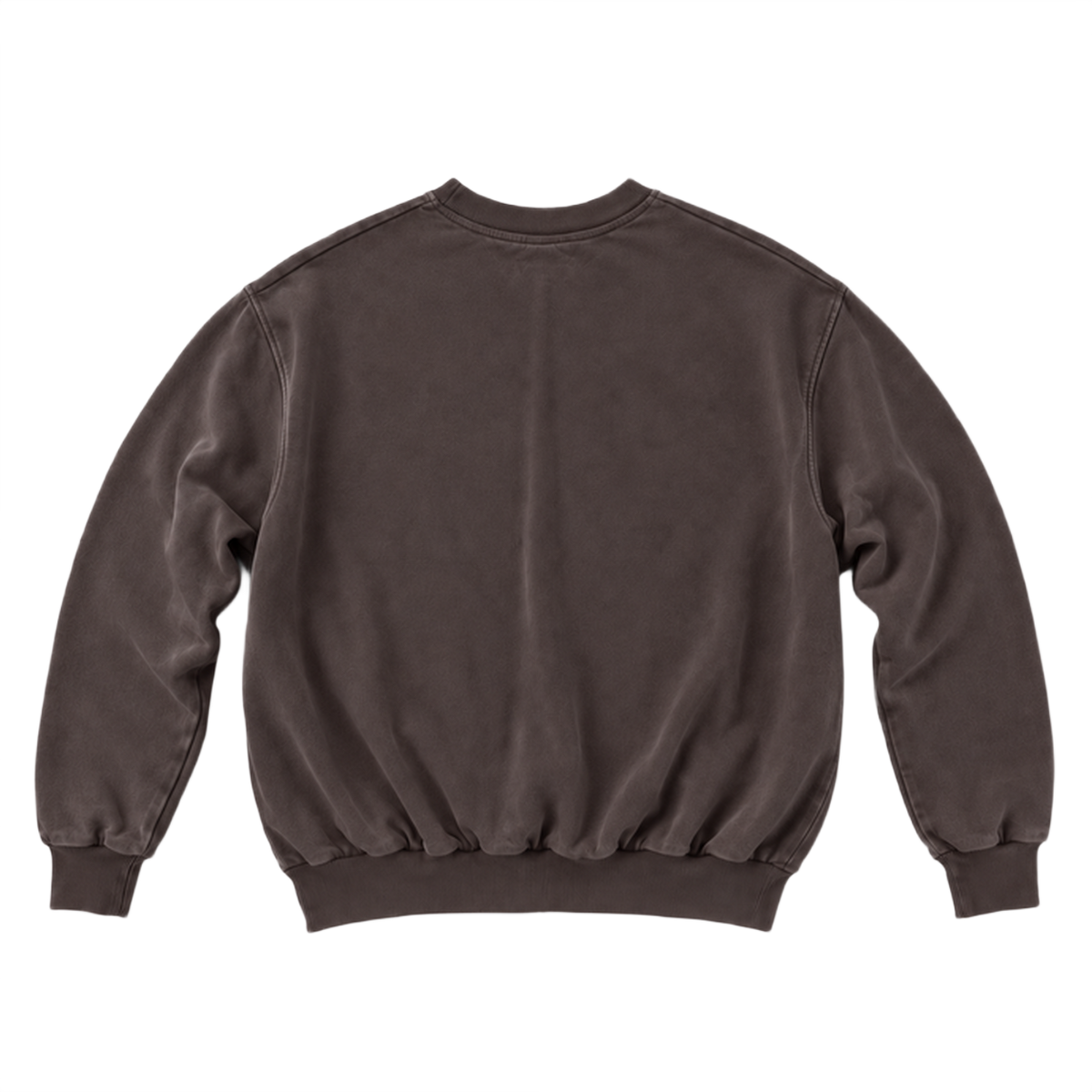 Sweat CURVE coupe balloon, coloris marron fonce, vue de dos