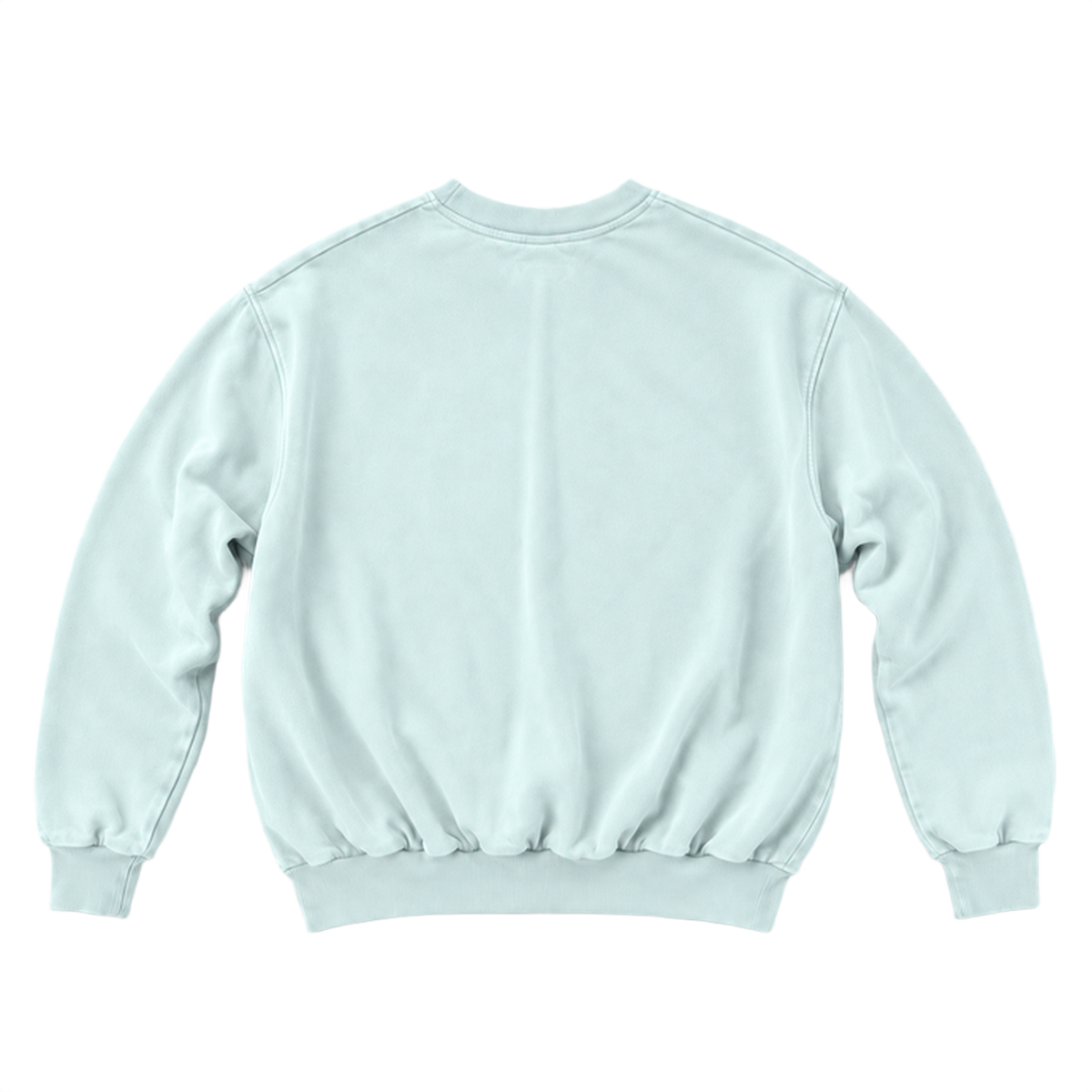 Sweat CURVE coupe balloon, coloris menthe, vue de dos