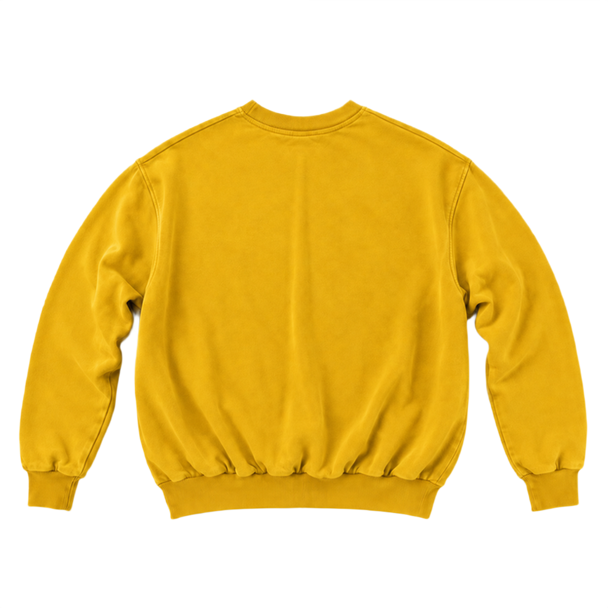 Sweat CURVE coupe balloon, coloris moutarde, vue de dos