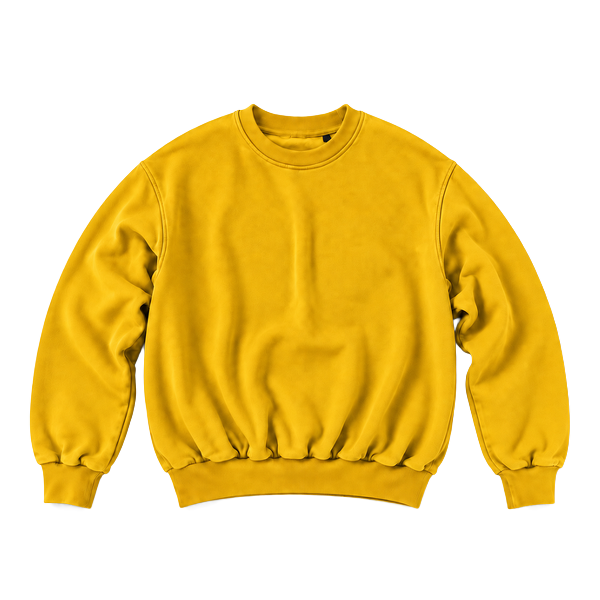 Sweat CURVE coupe balloon, coloris moutarde, vue de face