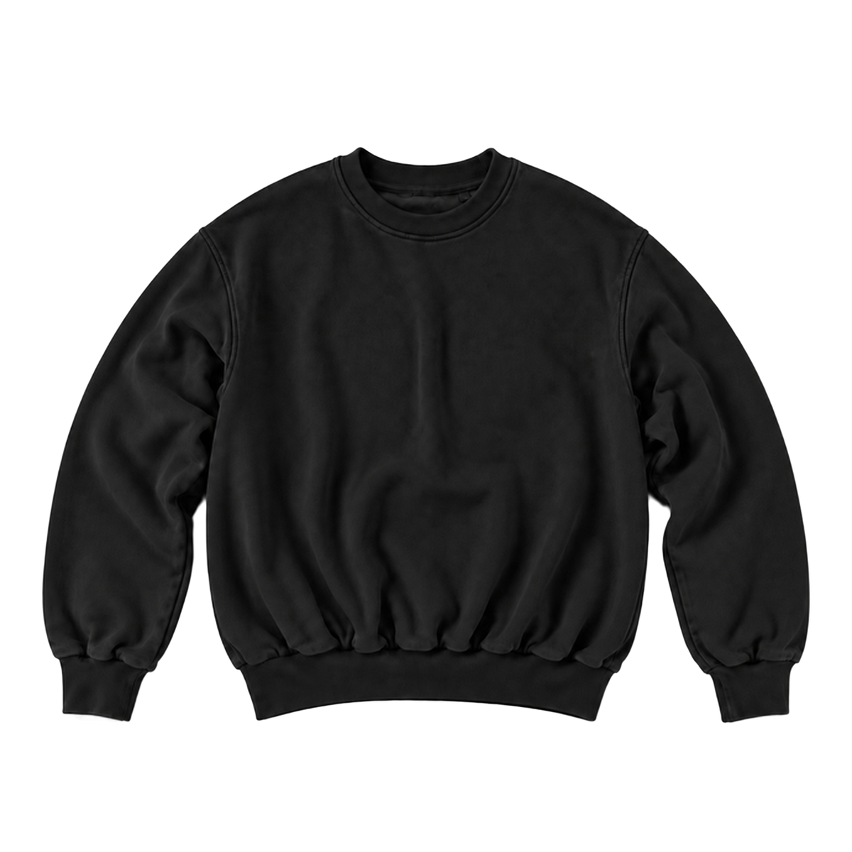 Sweat CURVE coupe balloon, coloris noir, vue de face