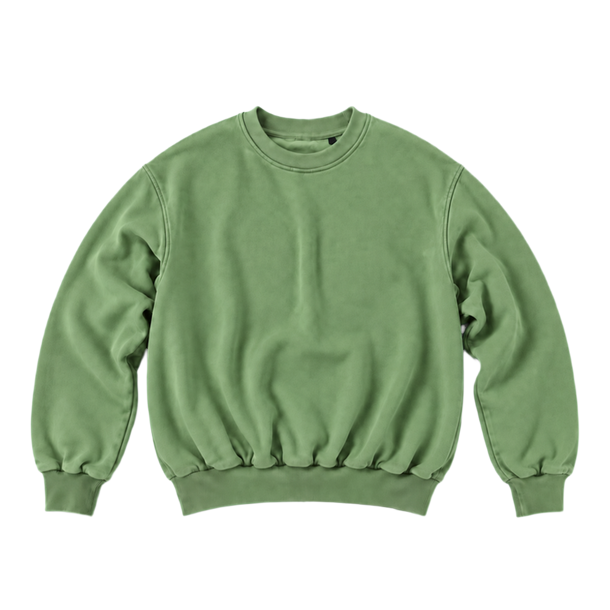 Sweat CURVE coupe balloon, coloris olive, vue de face