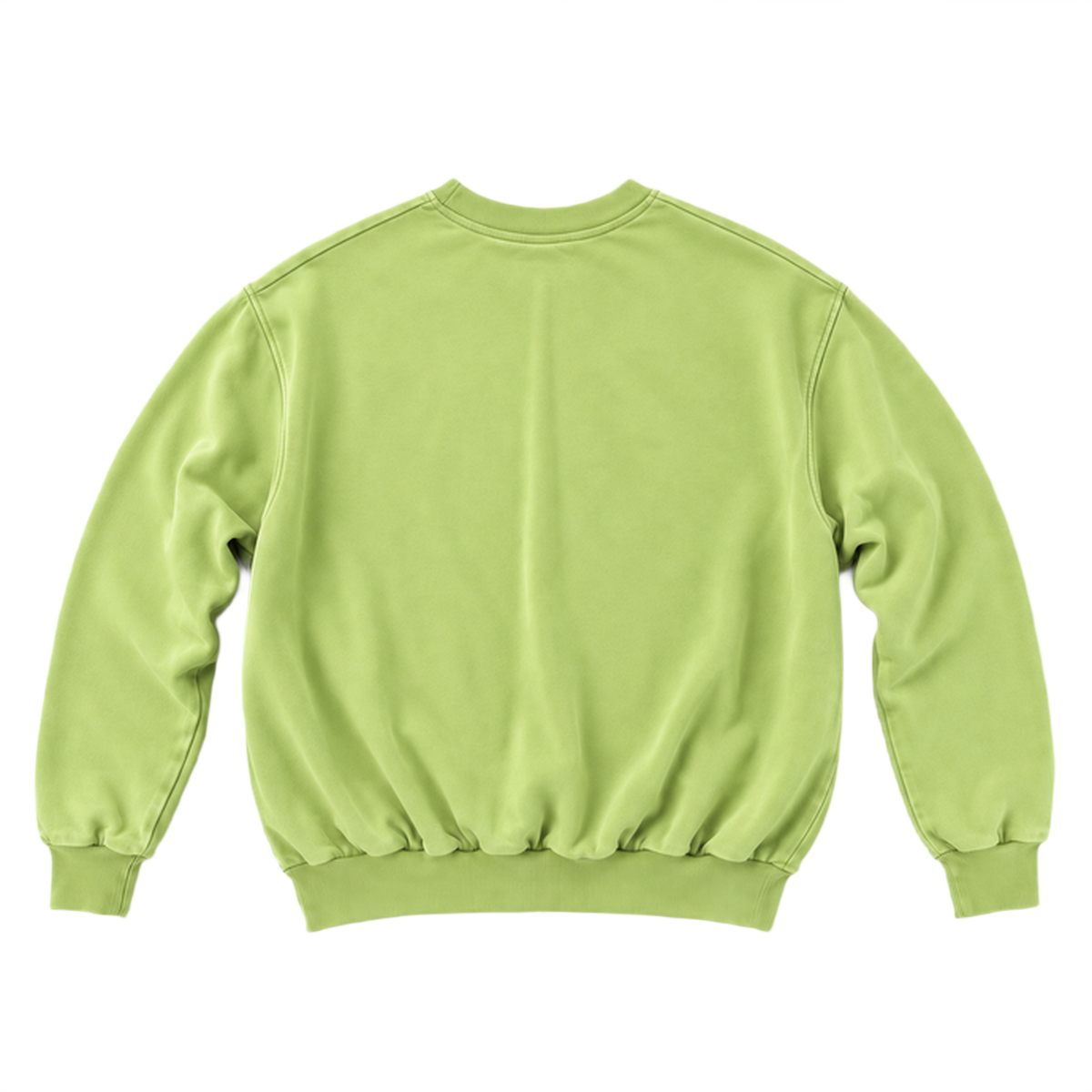 Sweat CURVE coupe balloon, coloris pistache, vue de dos